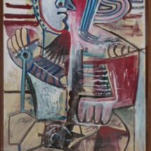 Child with a shovel painted from Pablo Picasso